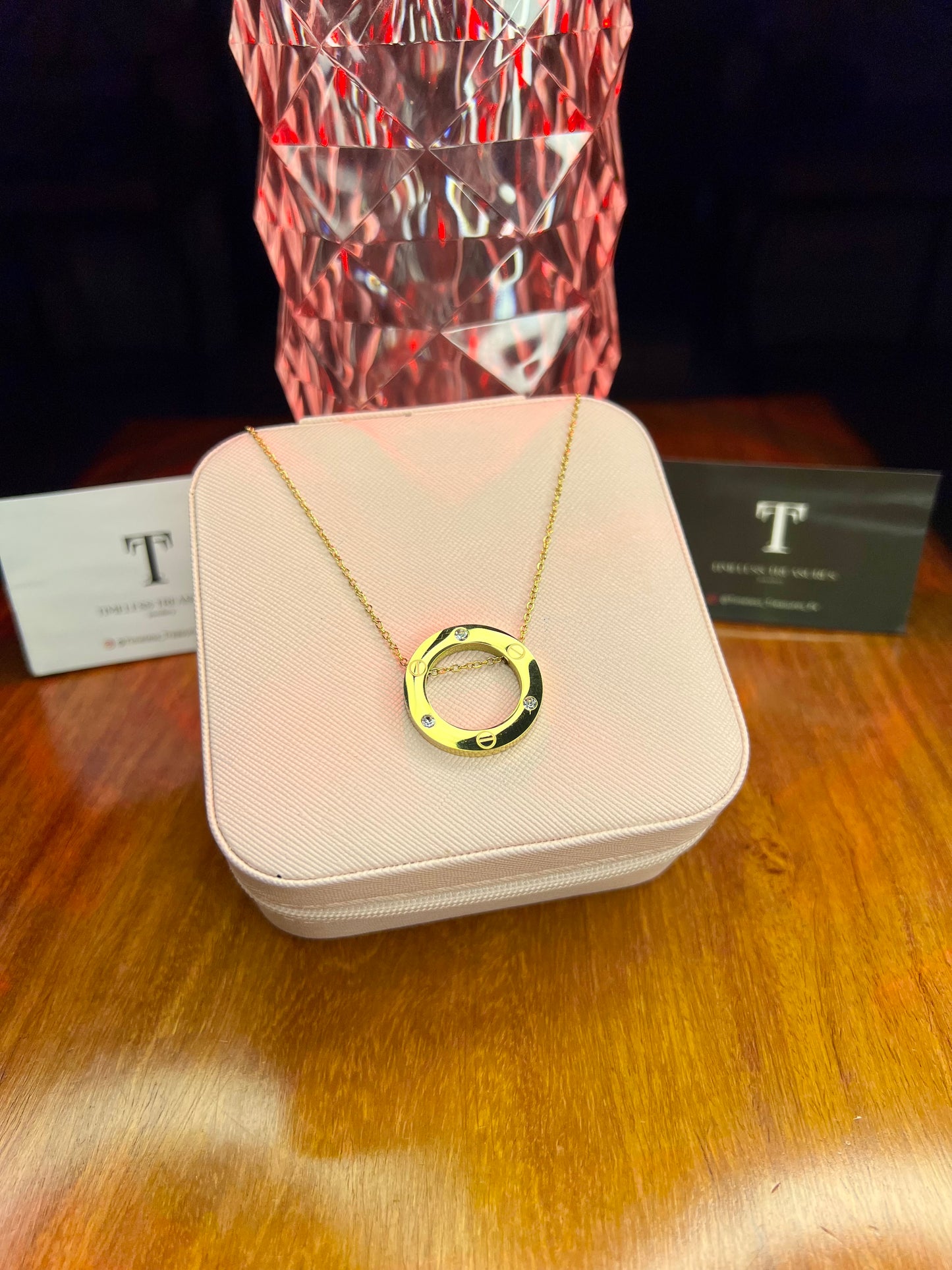 Premium Quality Stainless Steel 18k Cartier Gold Necklace