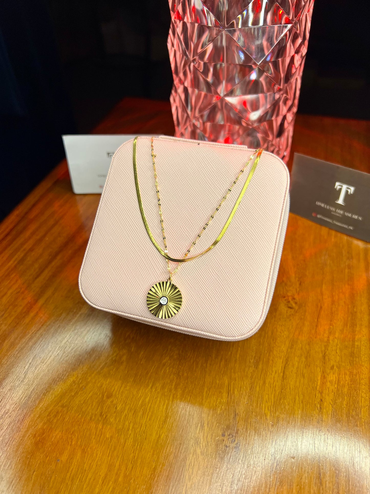 Premium Quality Stainless Steel 18k Double Chain Mahota Necklace