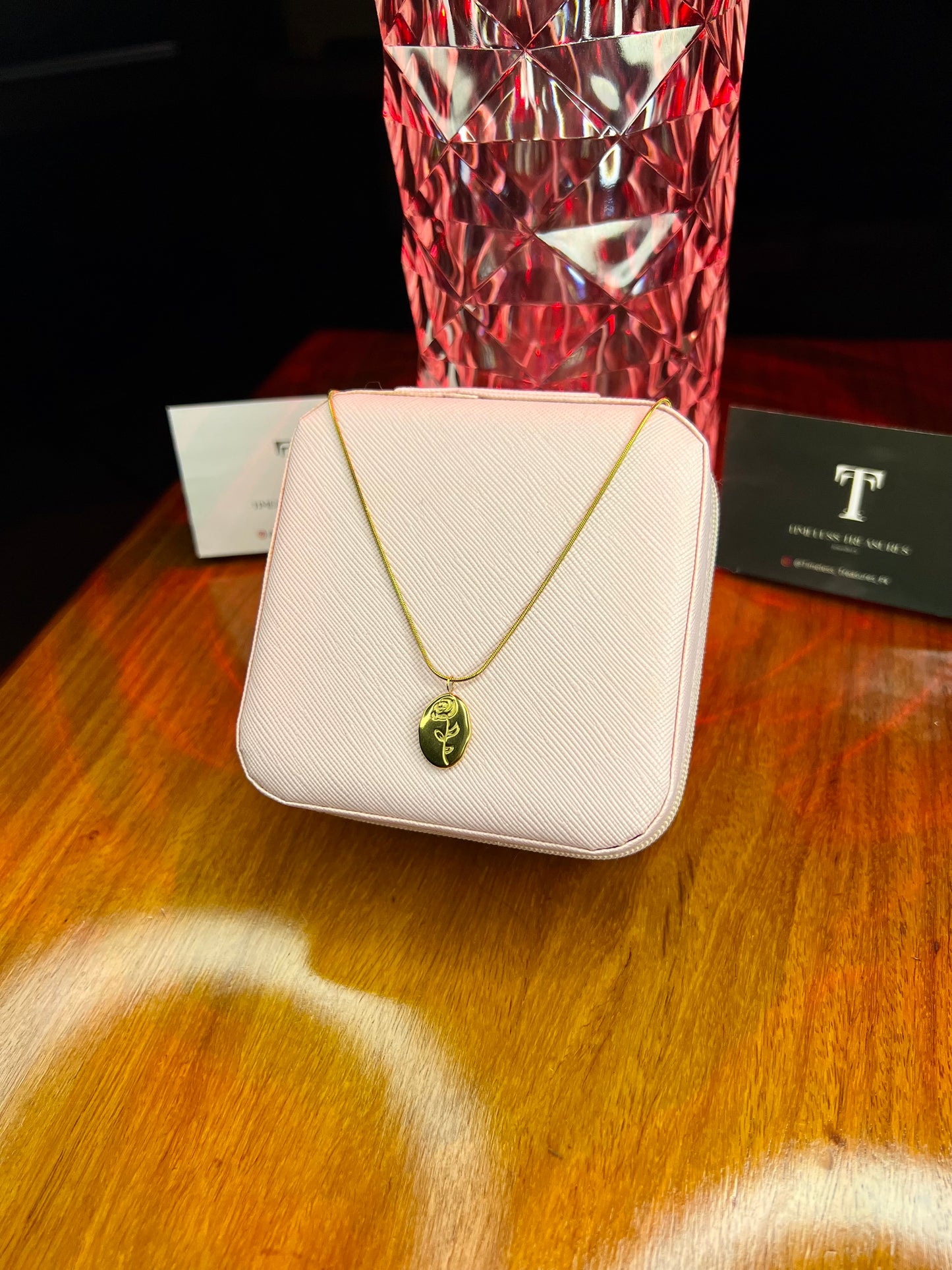 Premium Quality Stainless Steel 18k Rose Grace Gold Necklace