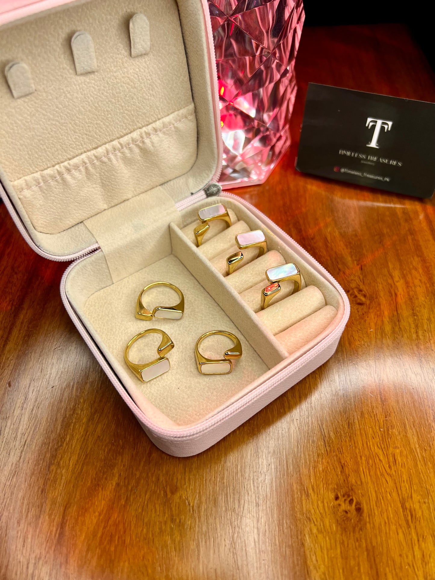 Premium Quality Stainless Steel 18k White Enima Luxury Ring