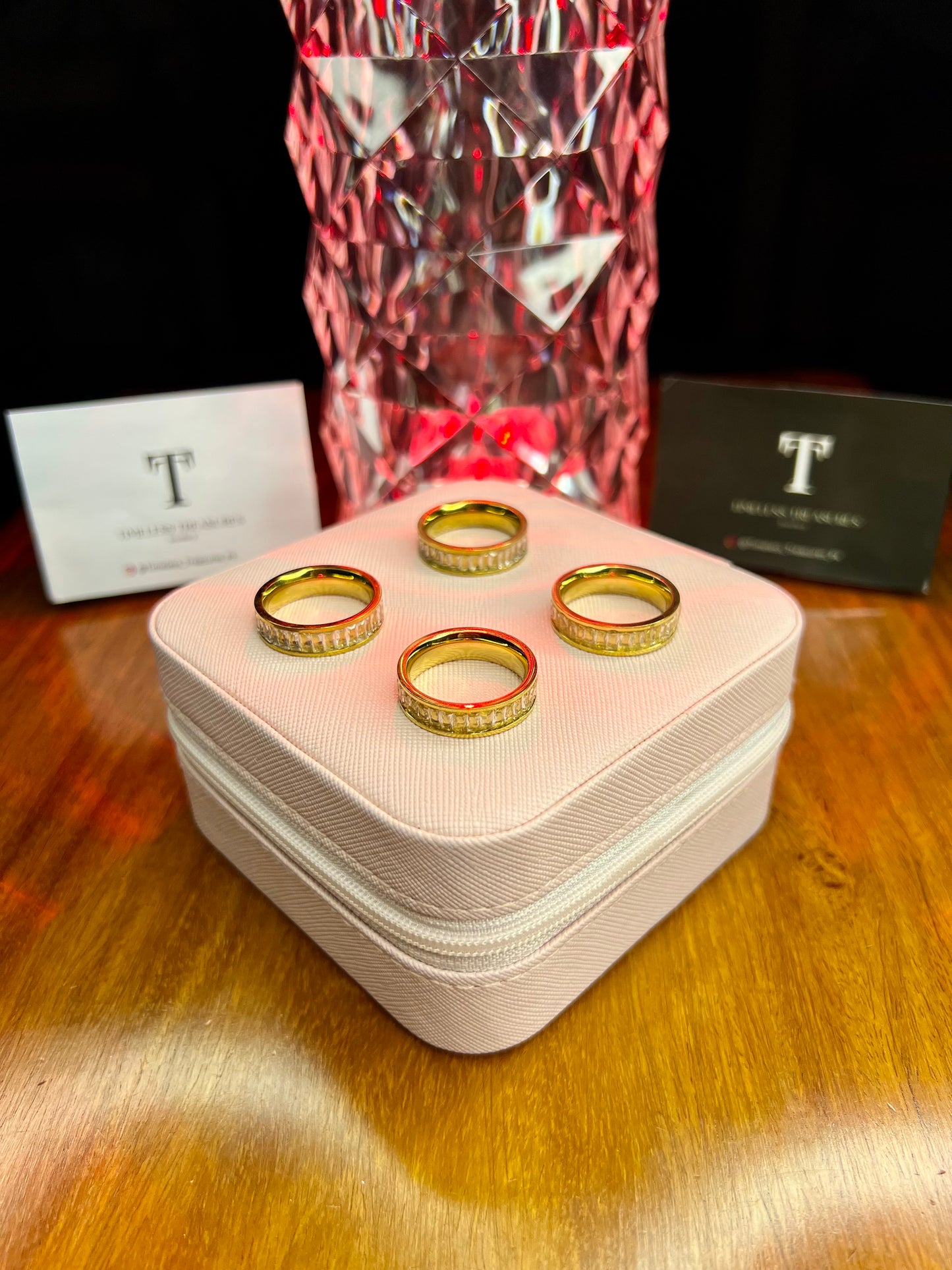 Premium Quality Stainless Steel 18k Luxury Stone Ring