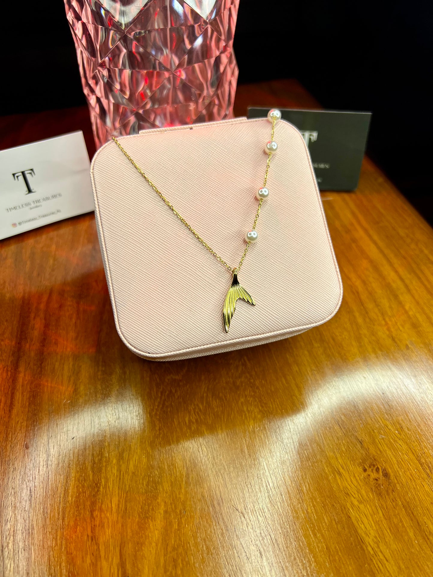 Premium Quality Stainless Steel 18k Mermaid Pearl High Quality Necklace