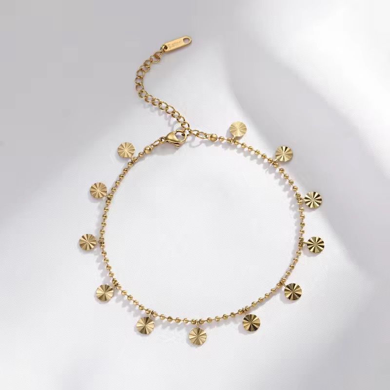 Premium Quality Stainless Steel 18k Golden Radiance Anklet