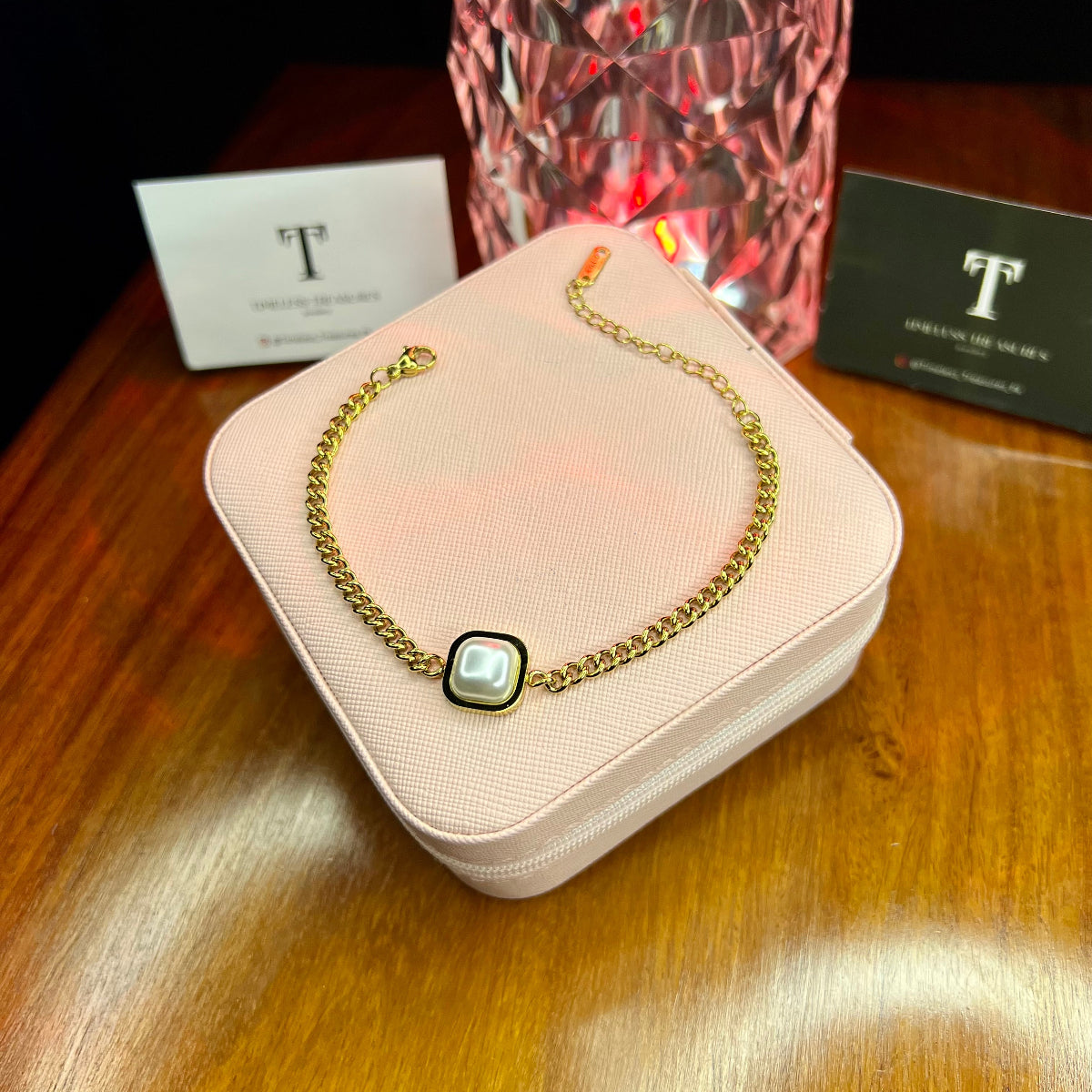 Premium Quality Stainless Steel 18k pearl Bracelet