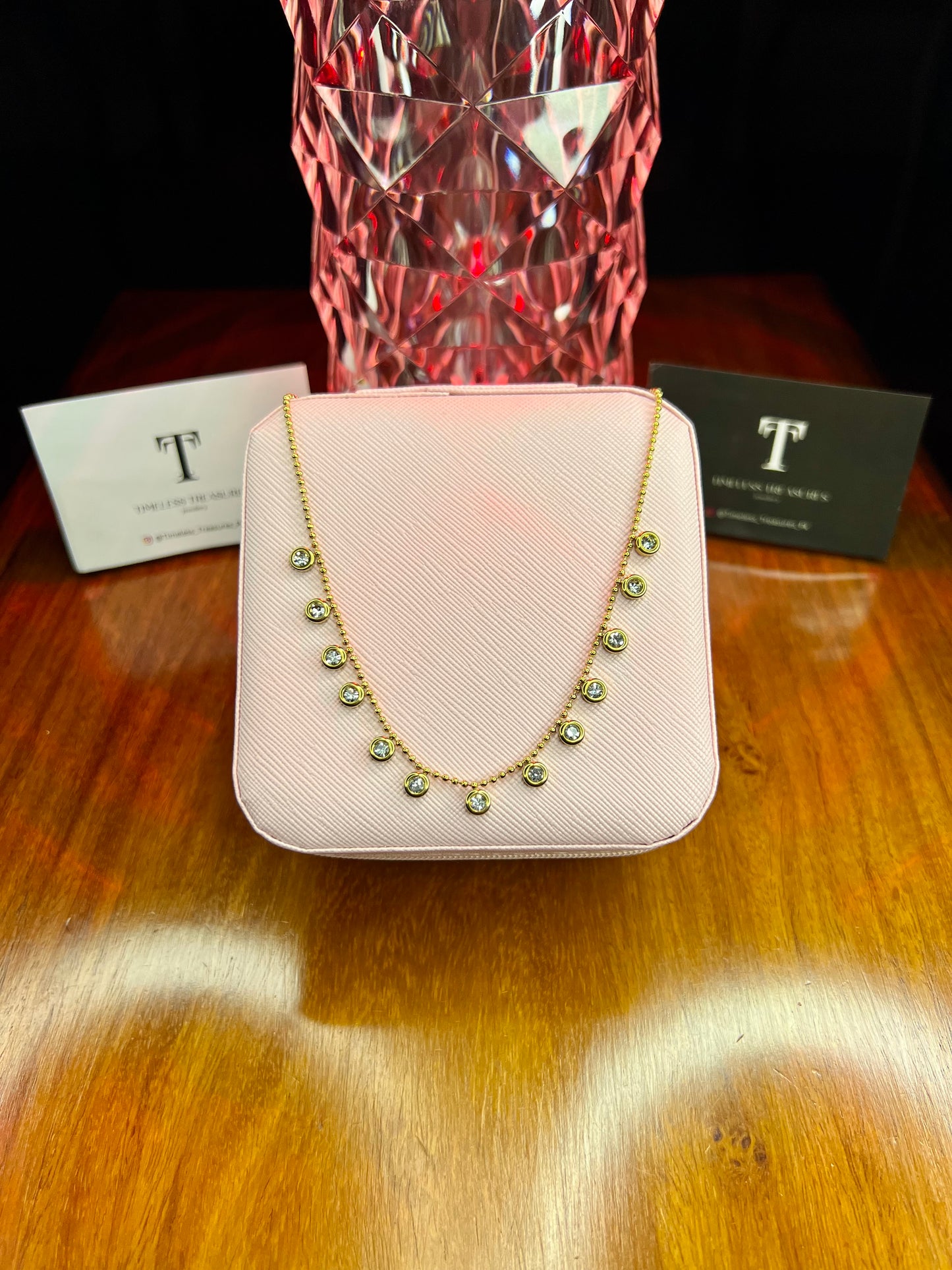Premium Quality Stainless Steel 18k MoonStone Necklace