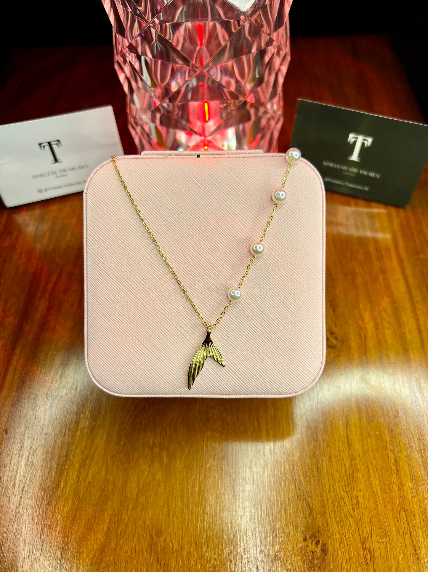 Premium Quality Stainless Steel 18k Mermaid Pearl High Quality Necklace
