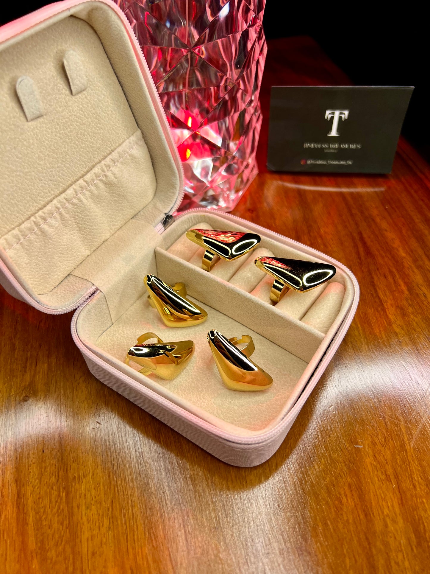 Premium Quality Stainless Steel 18k Plain Arora Ring