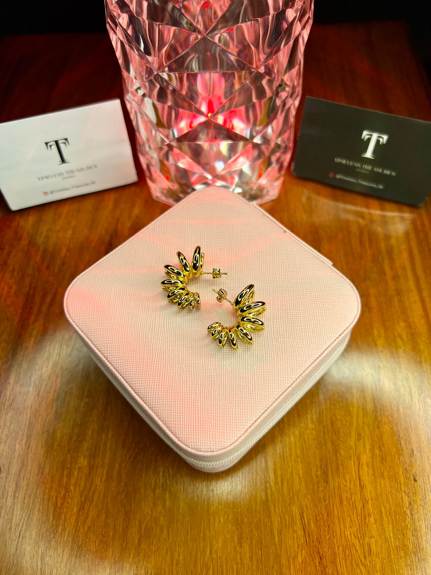 Premium Quality Stainless Steel 18k Gold Plated Spiky Studs