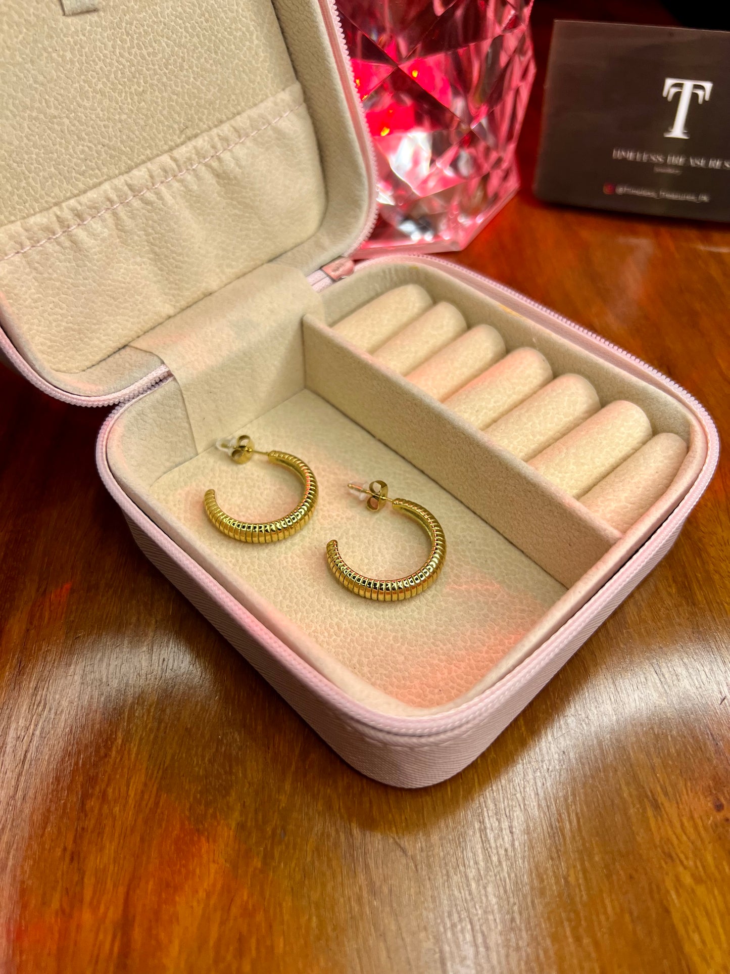 Premium Quality Stainless Steel 18k Large Size Gold Hoops