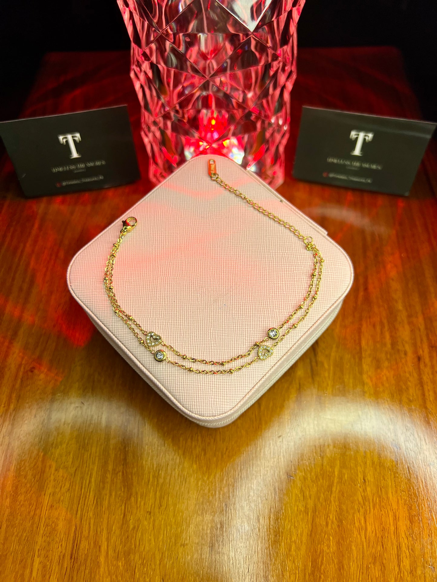 Premium Quality Stainless Steel 18k Crystal Whisper Chain