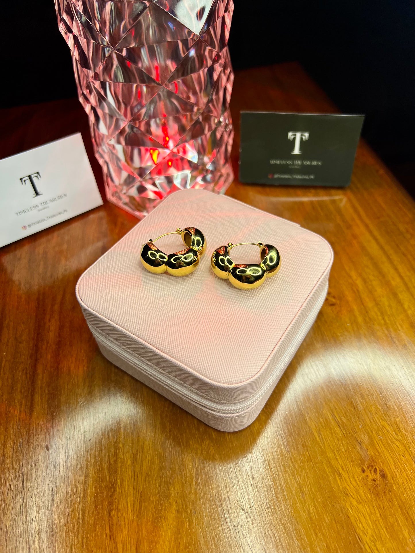 Premium Quality Stainless Steel 18k Hemis Earrings