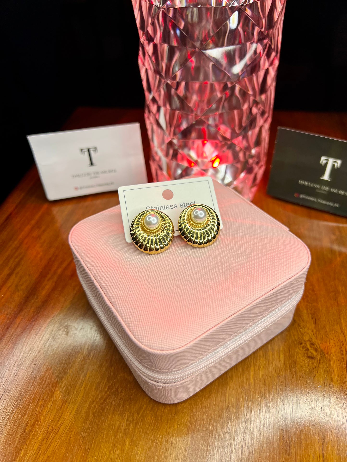 Premium Quality Stainless Steel 18k Sea Shell EarStuds