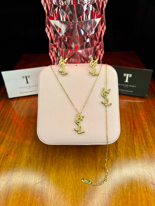 Premium Quality Stainless Steel 18k YSL 3pc Complete Set