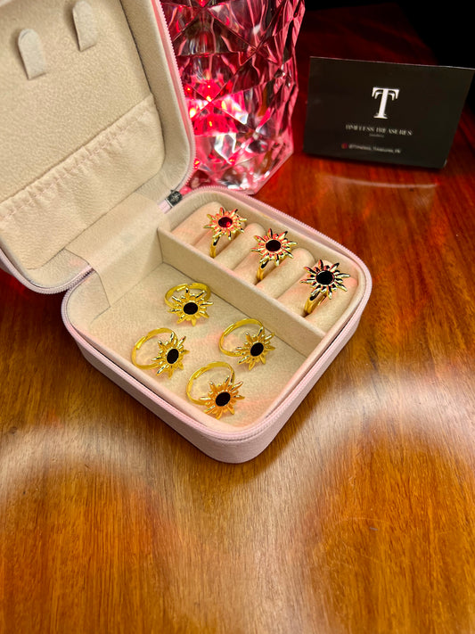 Premium Quality Stainless Steel 18k Golden Eclipse Ring