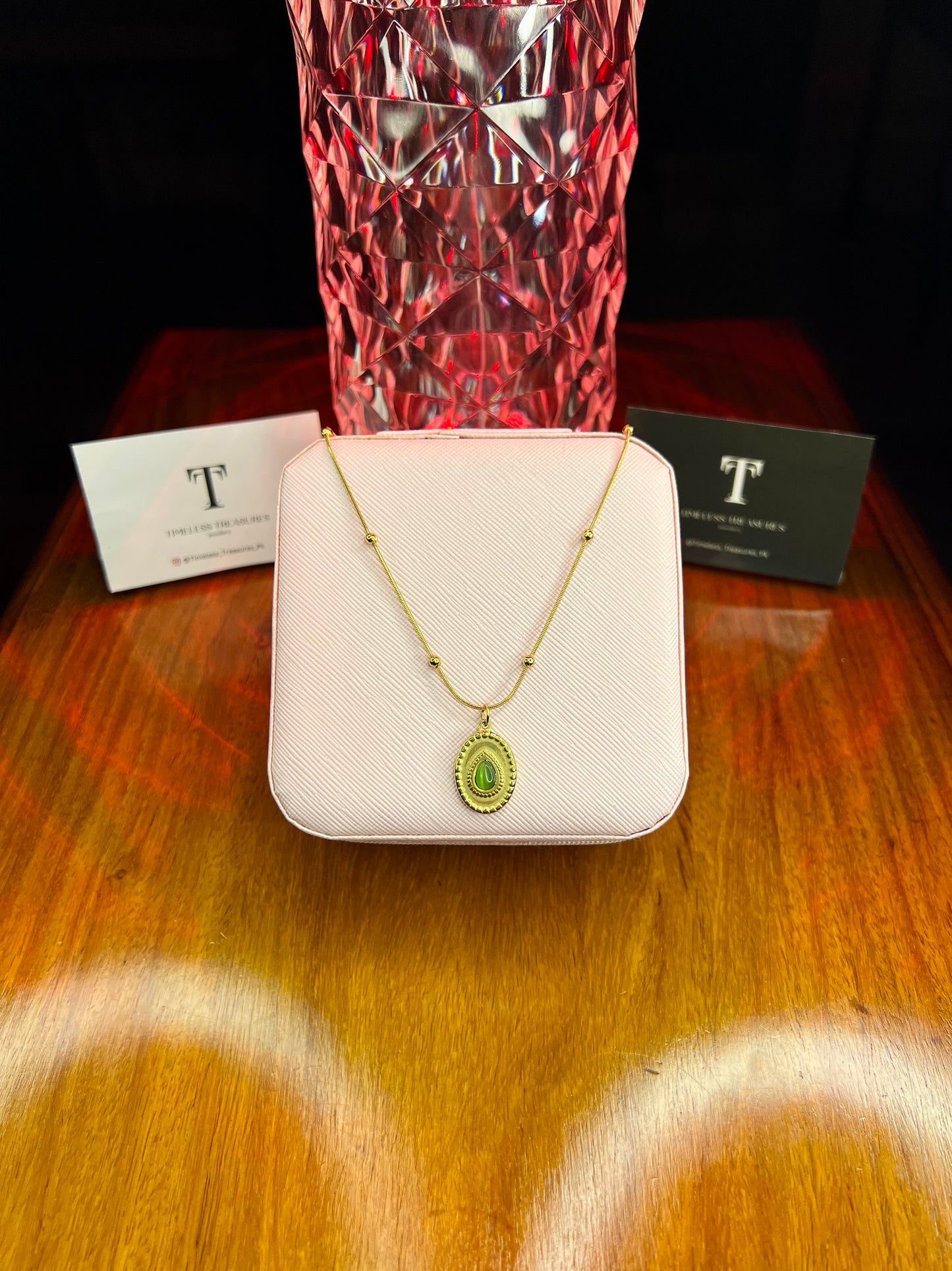 Premium Quality Stainless Steel 18k Golden Whisper Necklace