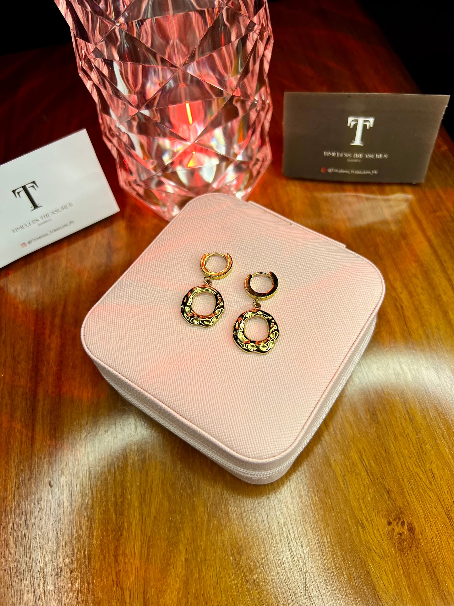 Premium Quality Stainless Steel 18k Vintage Ring Luxury Earrings