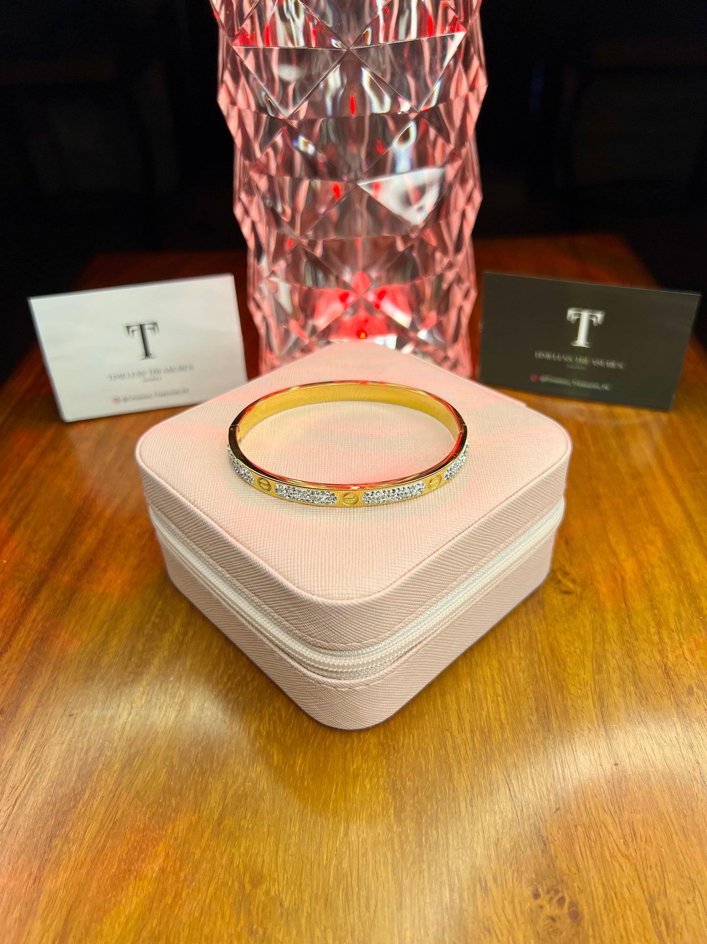 Premium Quality Stainless Steel 18k Cartier Luxury Zircon Handcuff