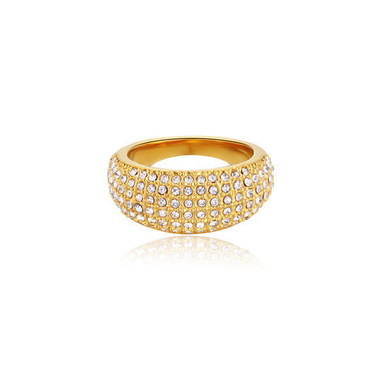Premium Quality Stainless Steel 18k Crystal Crown Band
