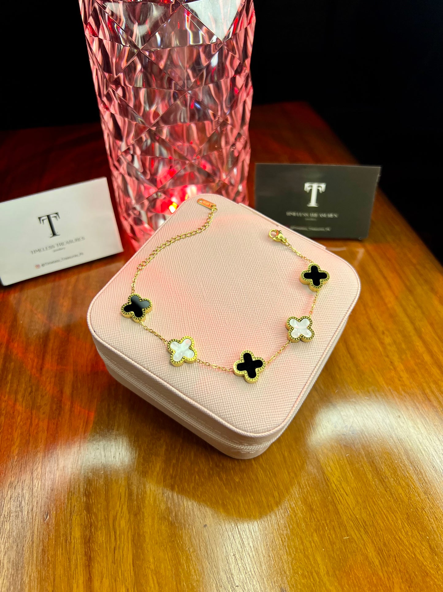 Premium Quality Stainless Steel 18k Double Side Cover Bracelet