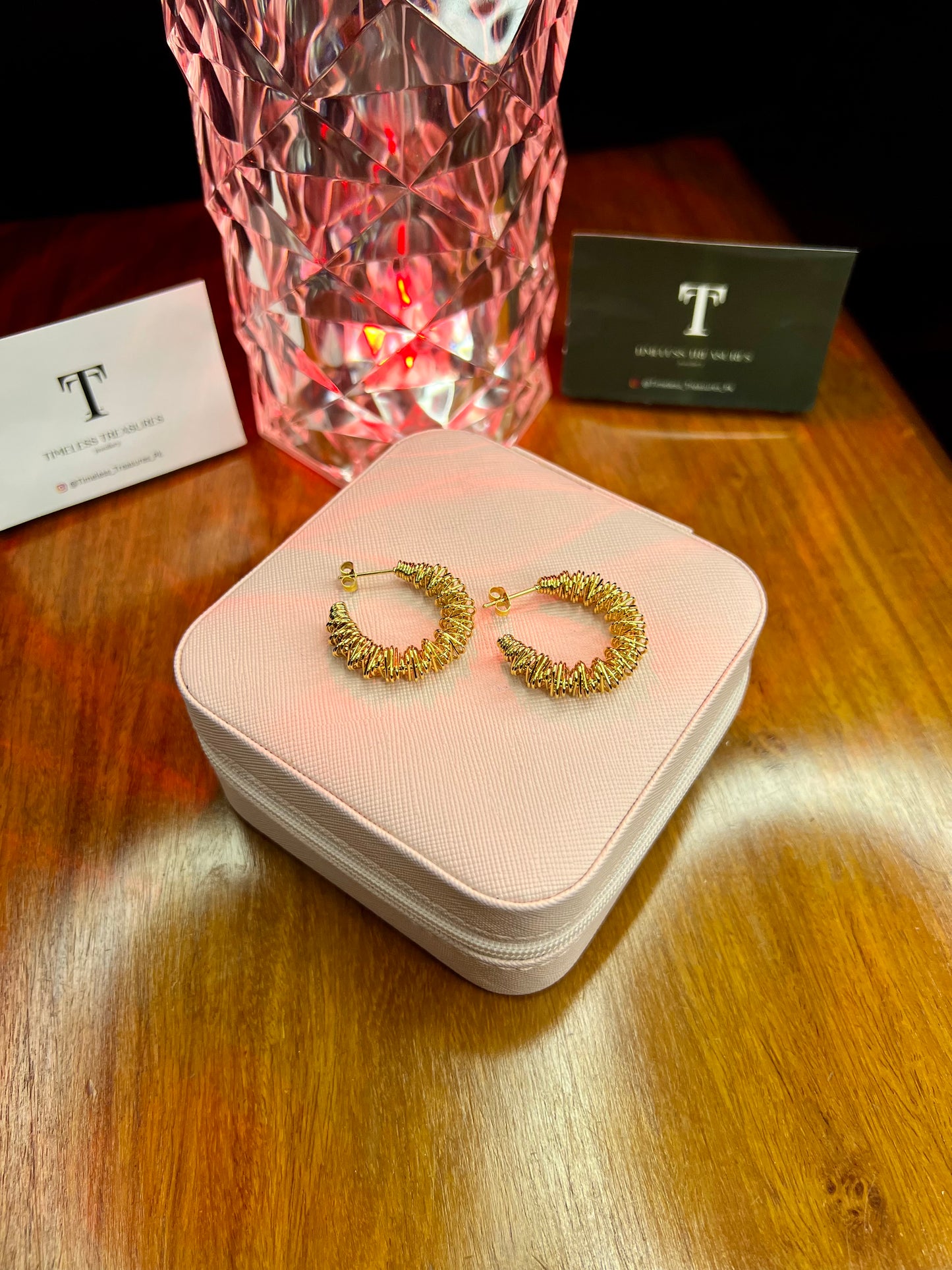 Premium Quality Stainless Steel 18k Spiral Hoops