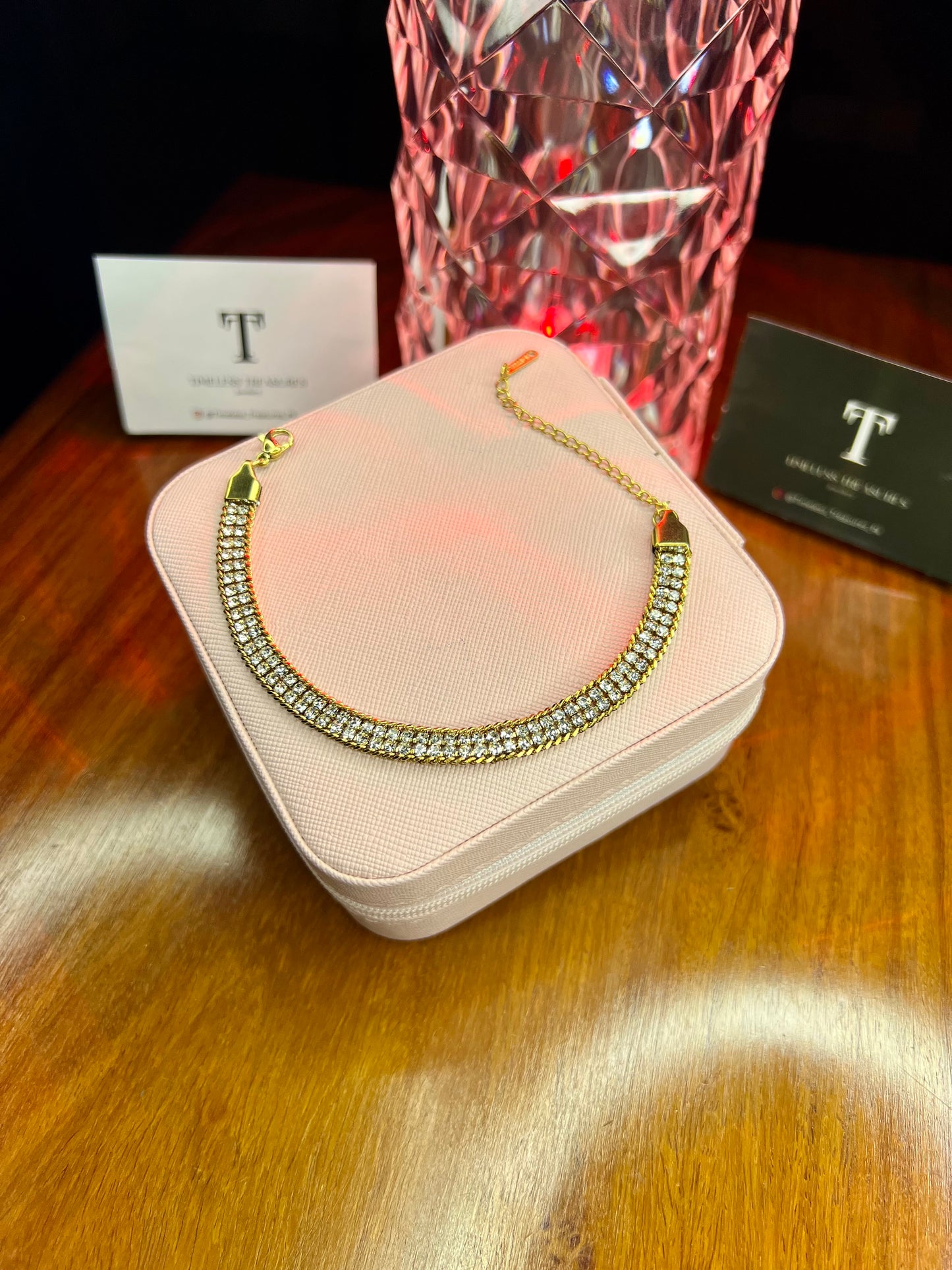 Premium Quality Stainless Steel 18k Double Layer Zircon Braided Bracelet