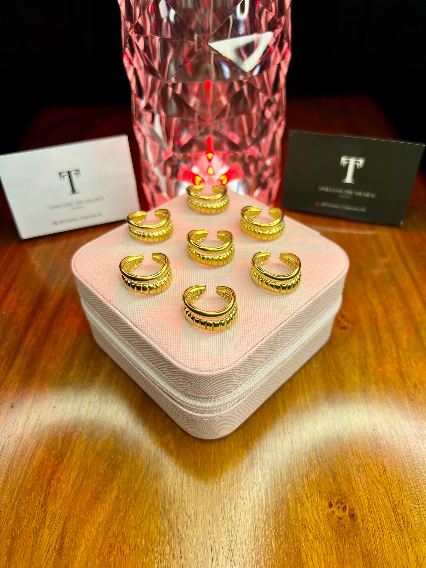 Premium Quality Stainless Steel 18k Luxury Adjustable Ring