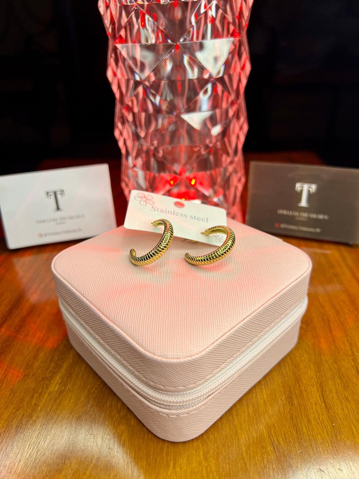 Premium Quality Stainless Steel 18k Large Size Gold Hoops