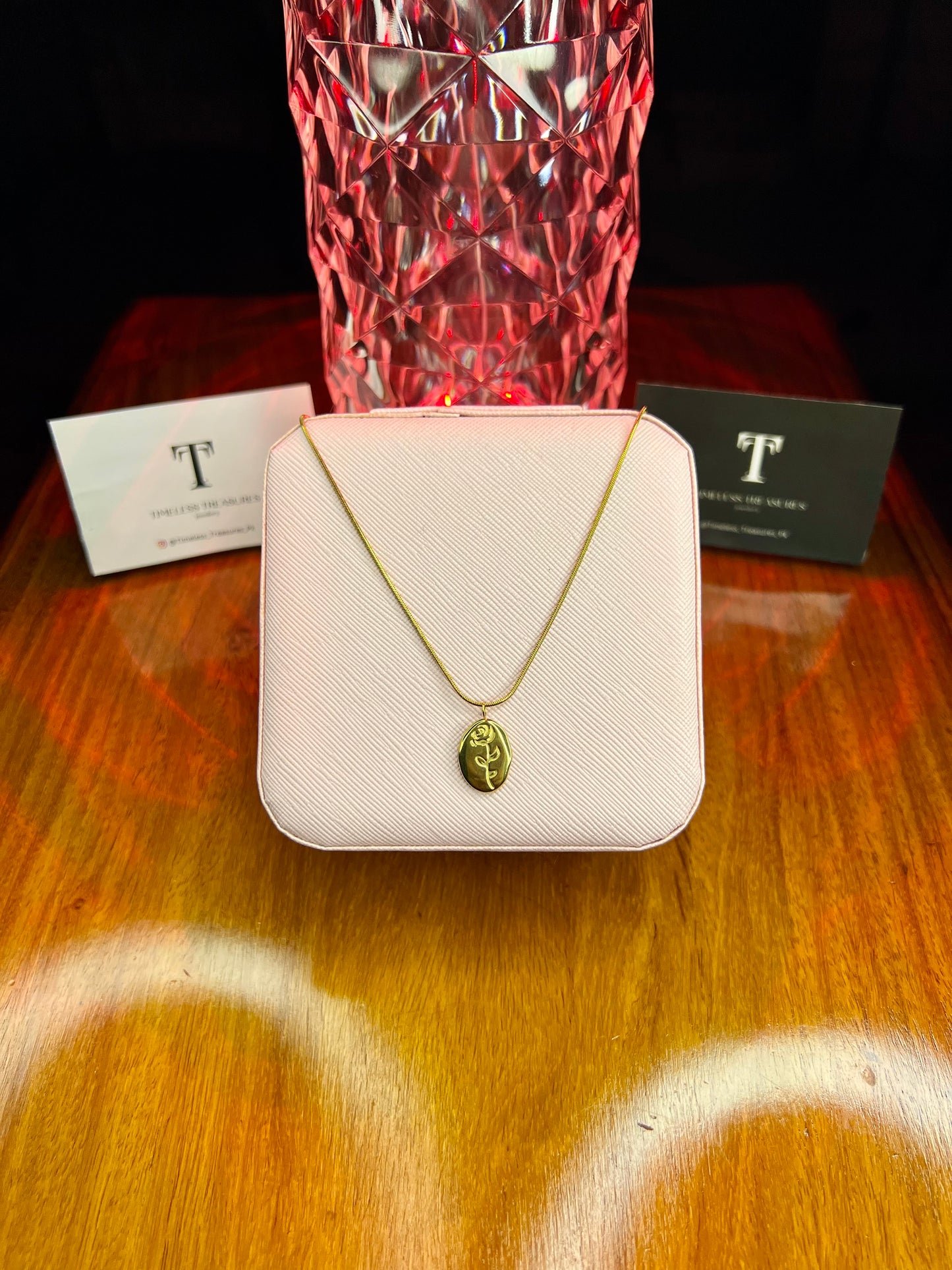 Premium Quality Stainless Steel 18k Rose Grace Gold Necklace