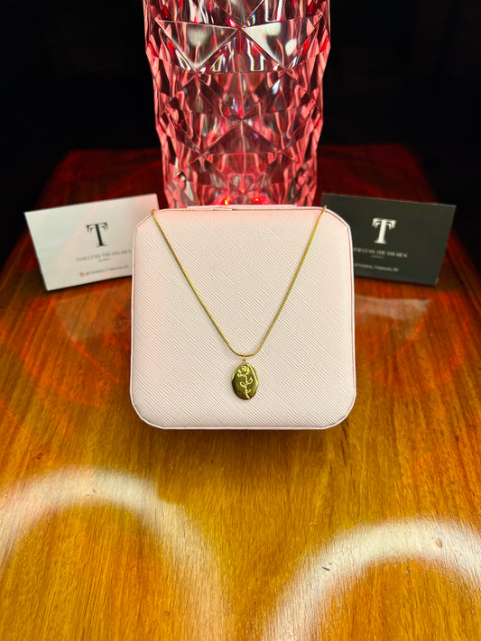 Premium Quality Stainless Steel 18k Rose Grace Gold Necklace