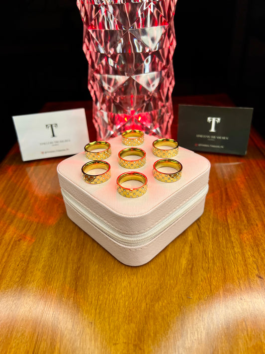 Premium Quality Stainless Steel 18k Dazzle Mist Gold Ring