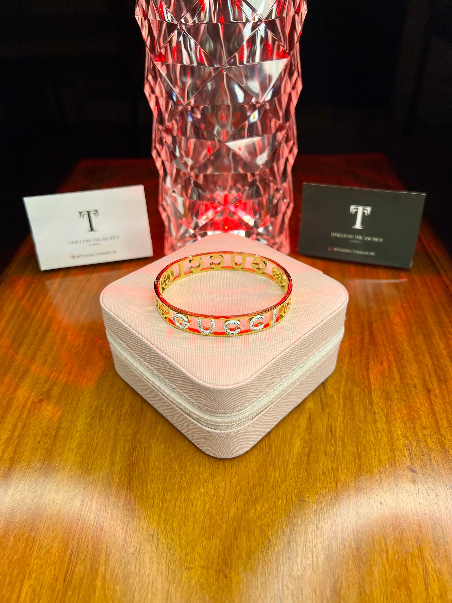 Premium Quality Stainless Steel 18k Gucci Branded Cuff