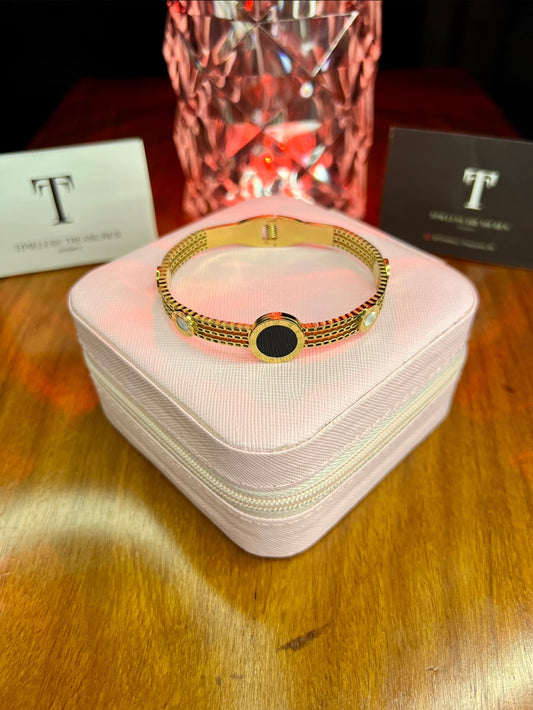 Premium Quality Stainless Steel 18k Roman Radiant Cuff