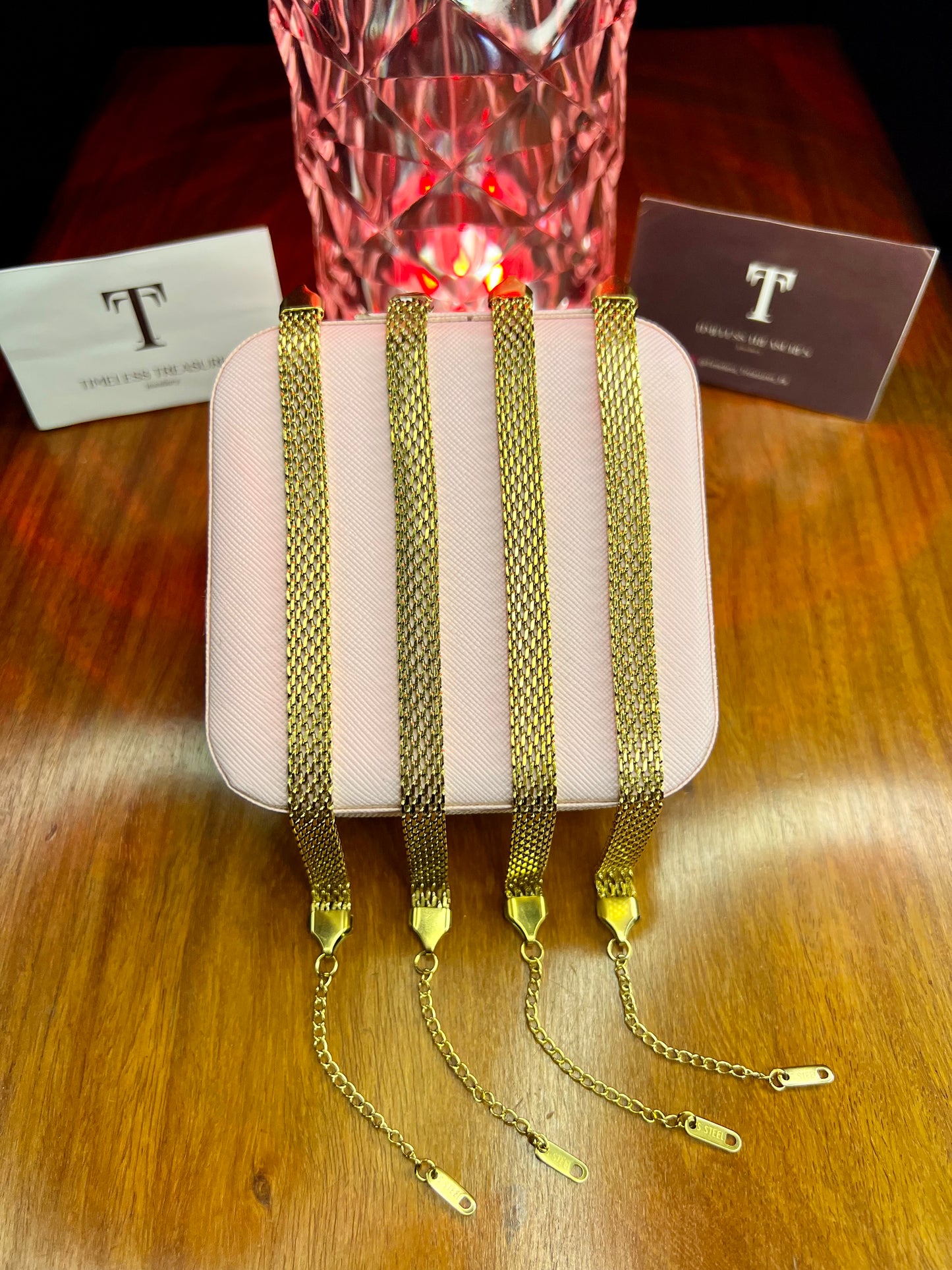 Premium Quality Stainless Steel 18k Classic Mesh Bracelet