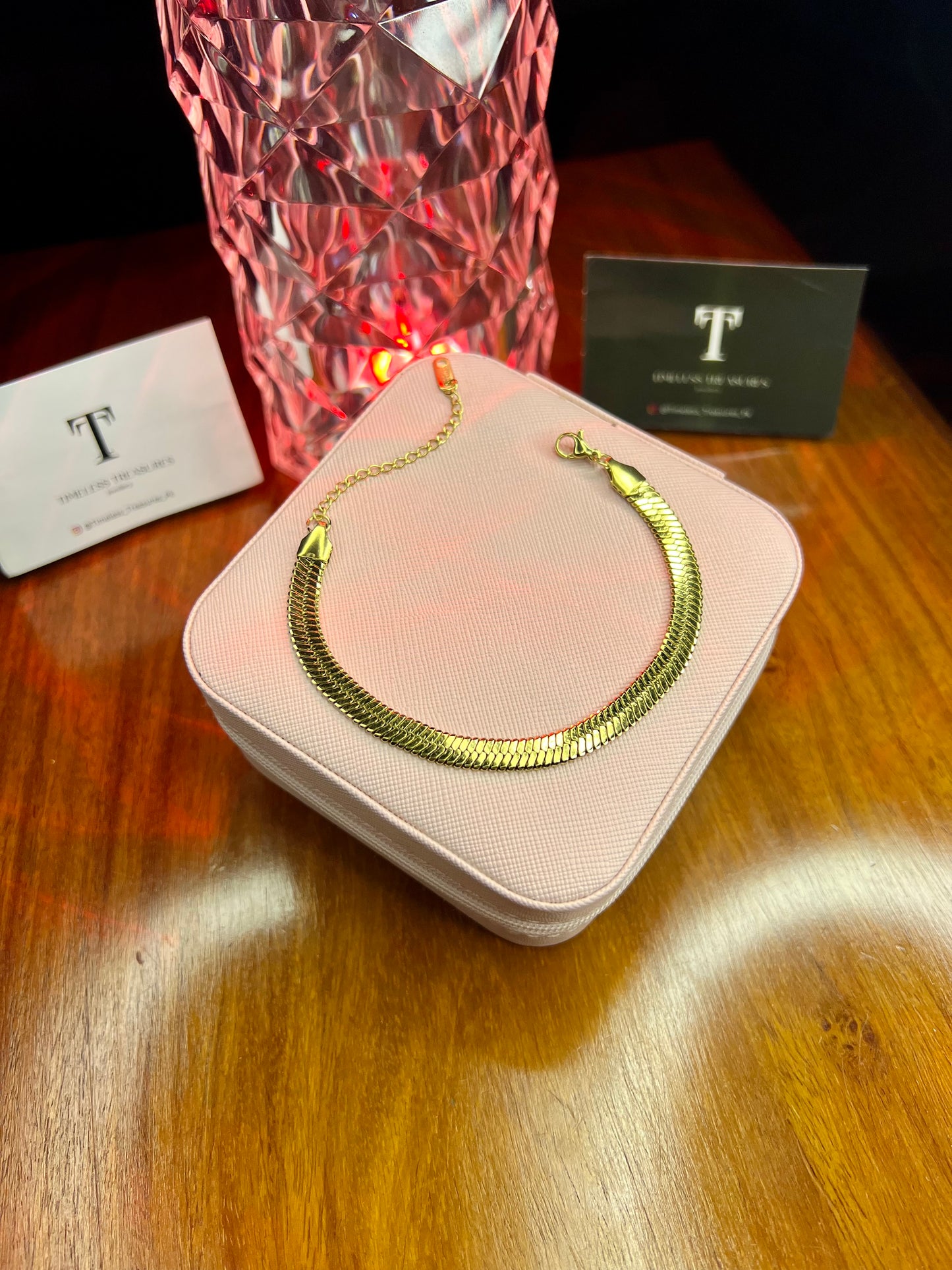 Premium Quality Stainless Steel 18k High Quality Snake Chain Bracelet