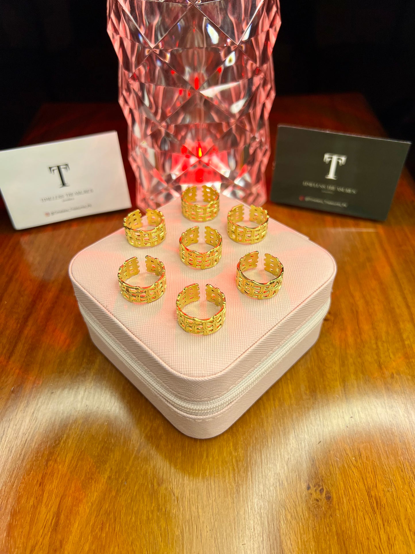 Premium Quality Stainless Steel 18k Webster Geometric Ring