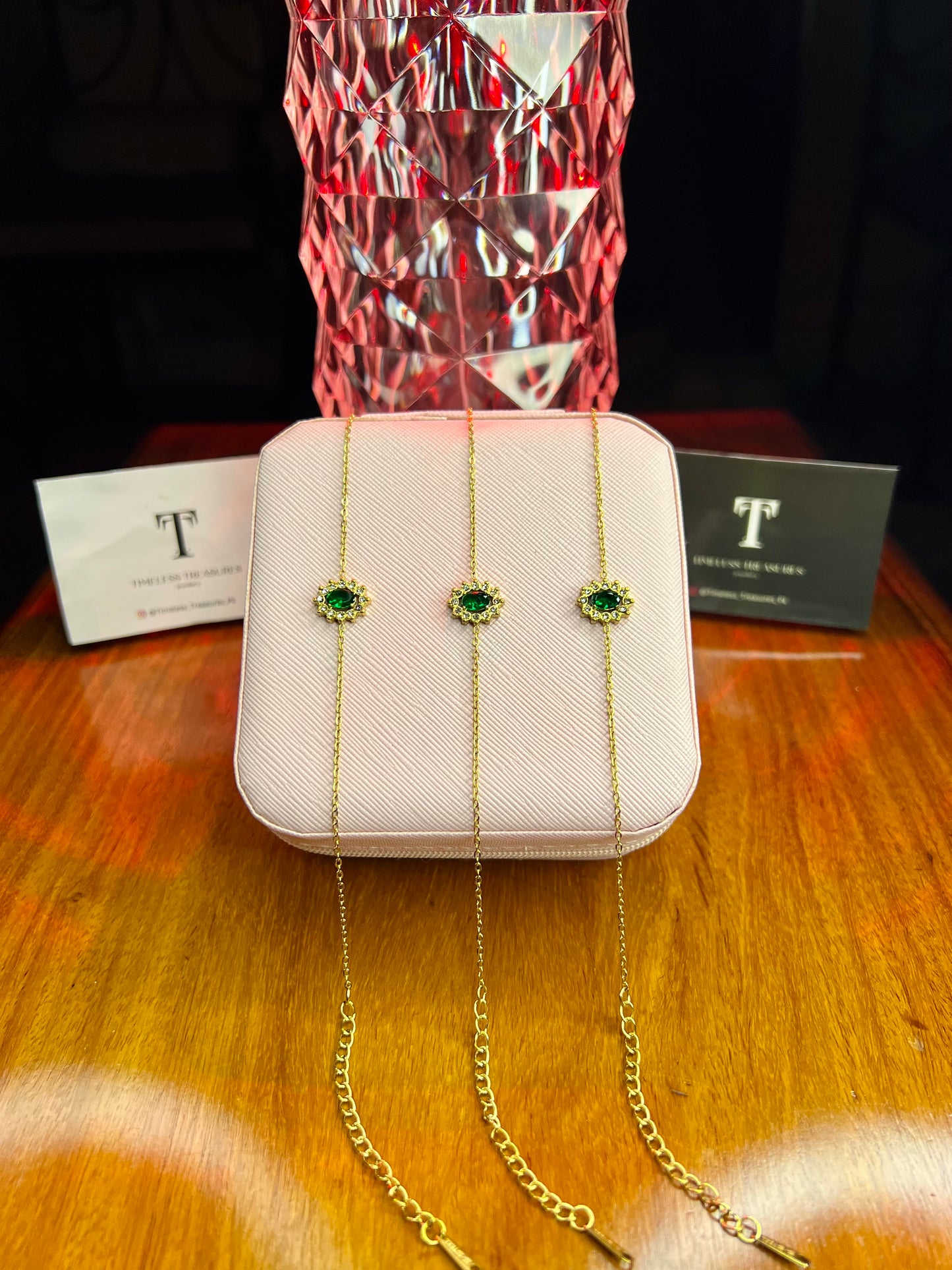 Premium Quality Stainless Steel 18k Queens Verdant Glow Bracelet