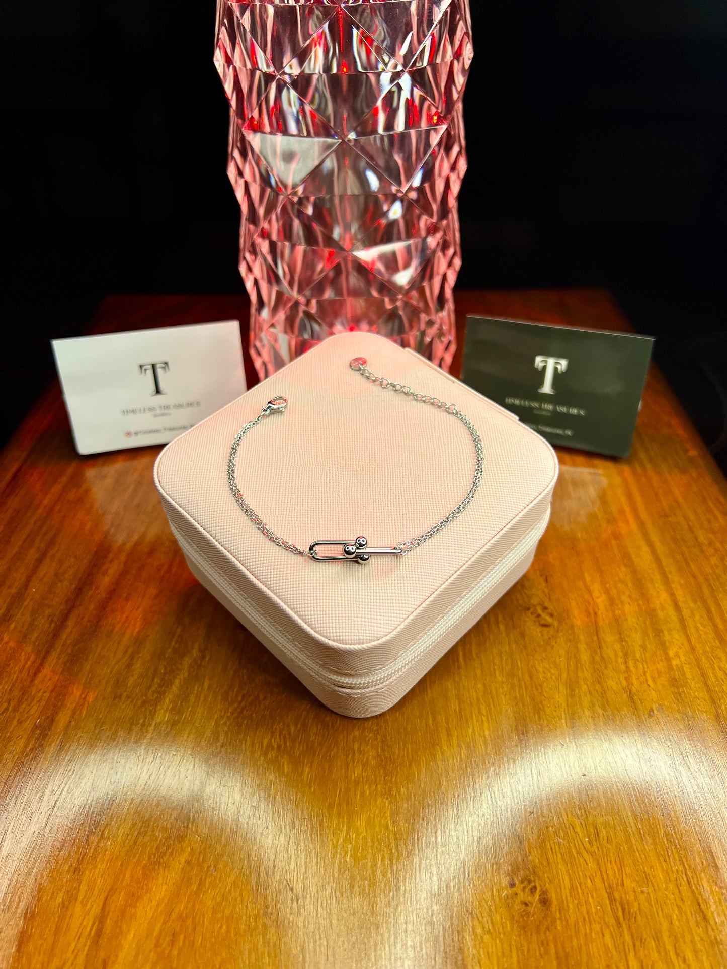 Premium Quality Stainless Steel 18k Link Chain Silver Bracelet