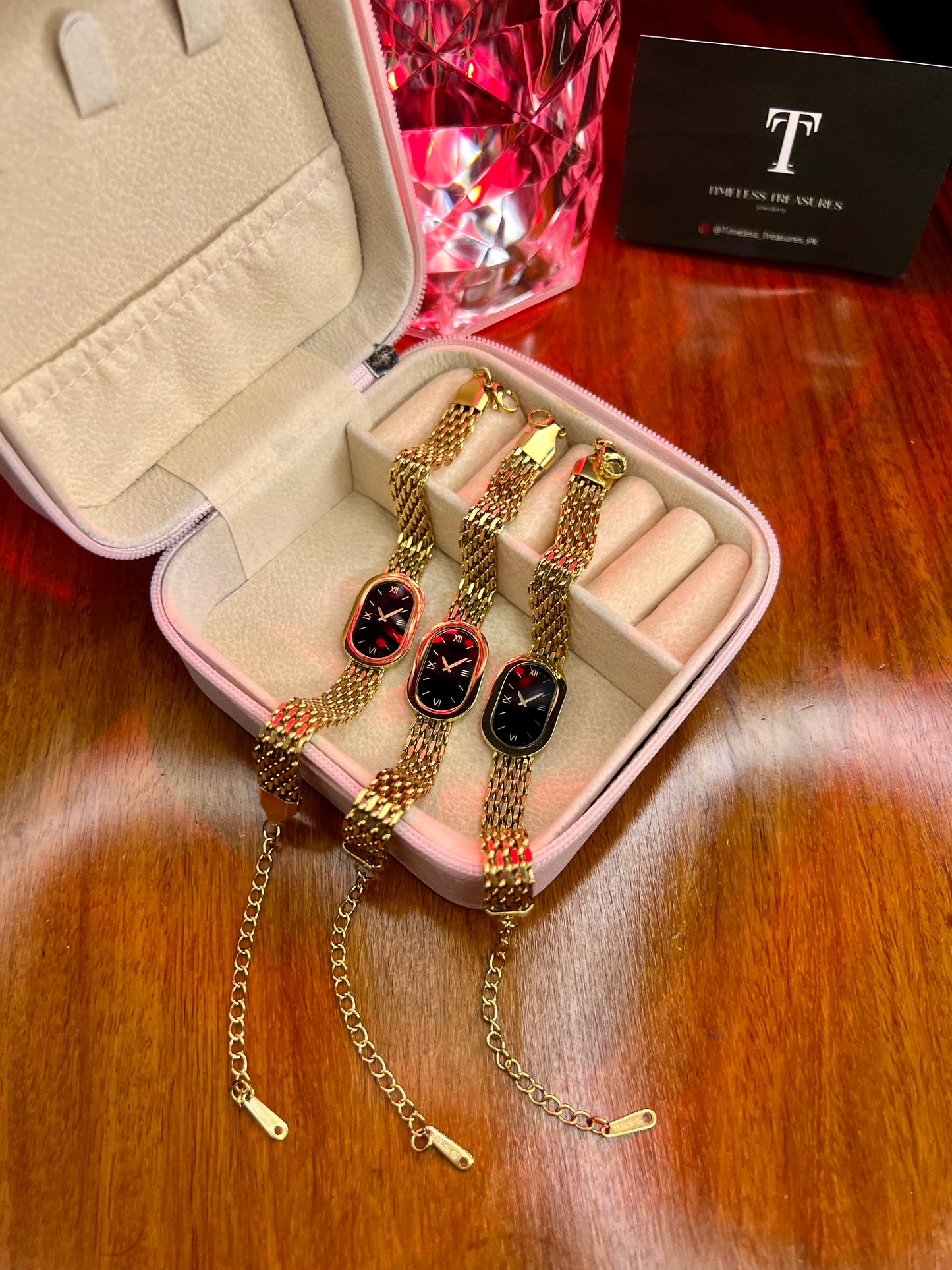 Premium Quality Stainless Steel 18k Timeless Glow Mesh Bracelet