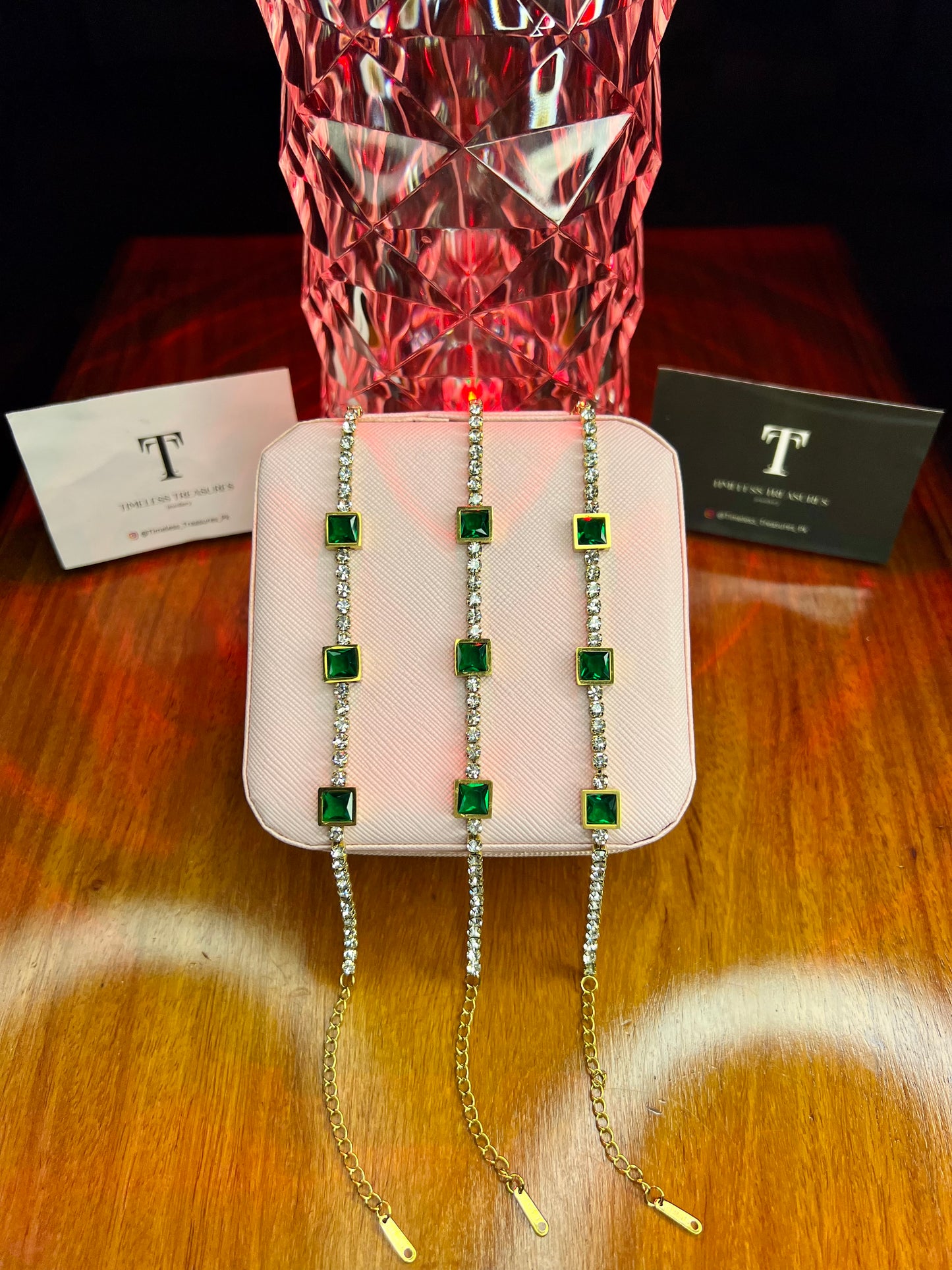 Premium Quality Stainless Steel 18k Emerald Grace Bracelet