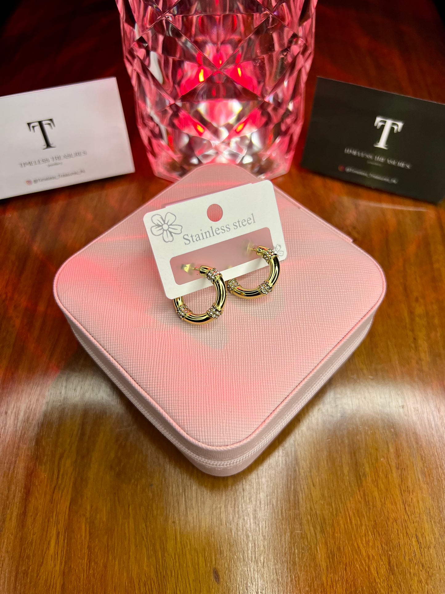 Premium Quality Stainless Steel 18k Gold Fine Hoops