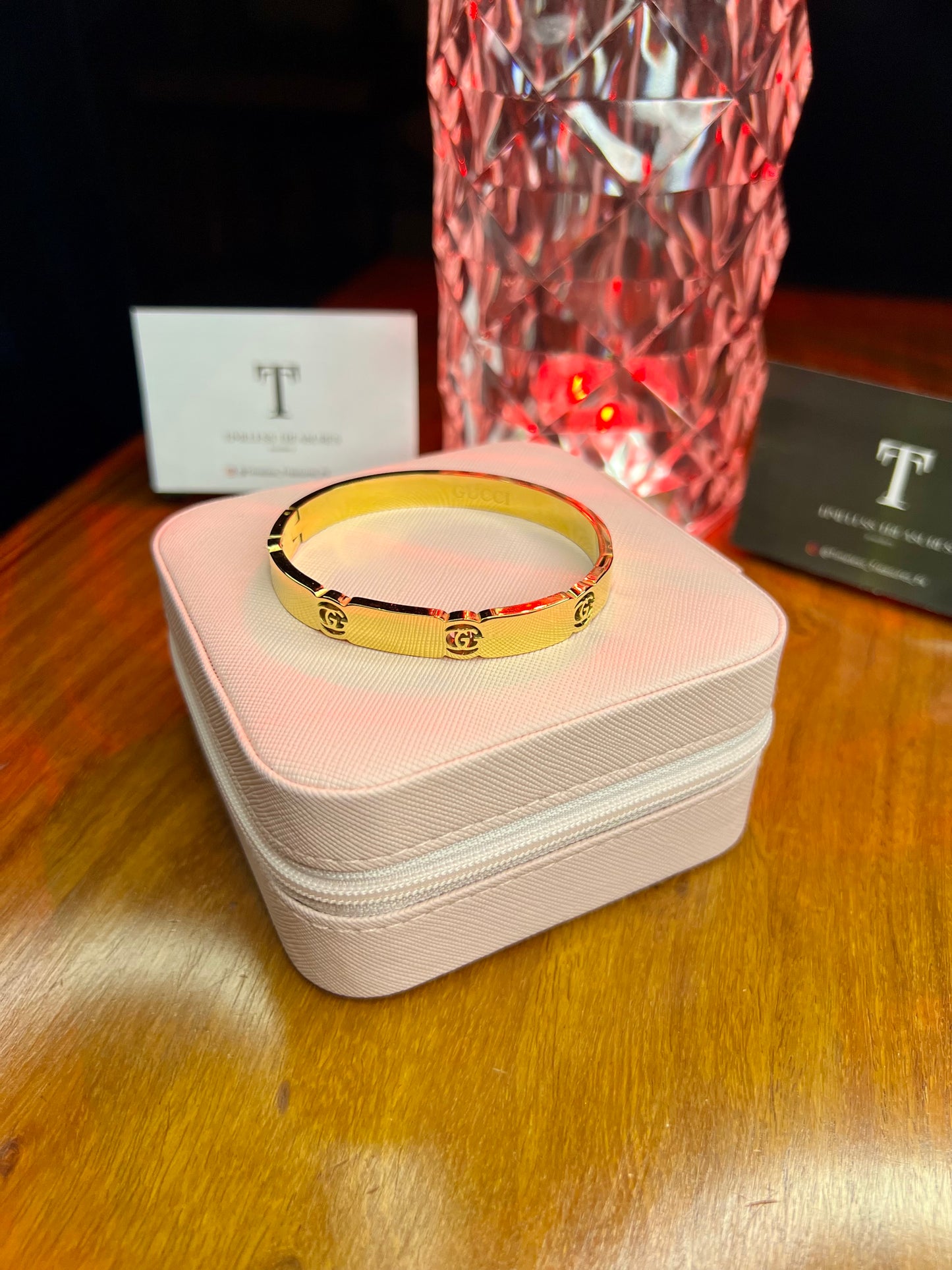 Premium Quality Stainless Steel 18k Gucci Gold Handcuff