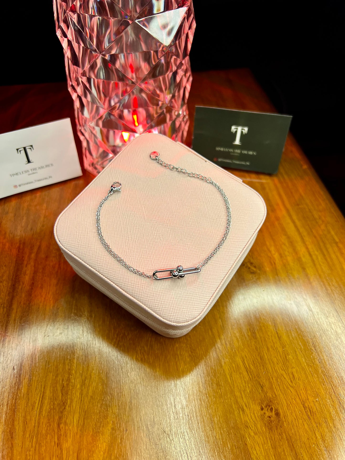 Premium Quality Stainless Steel 18k Link Chain Silver Bracelet