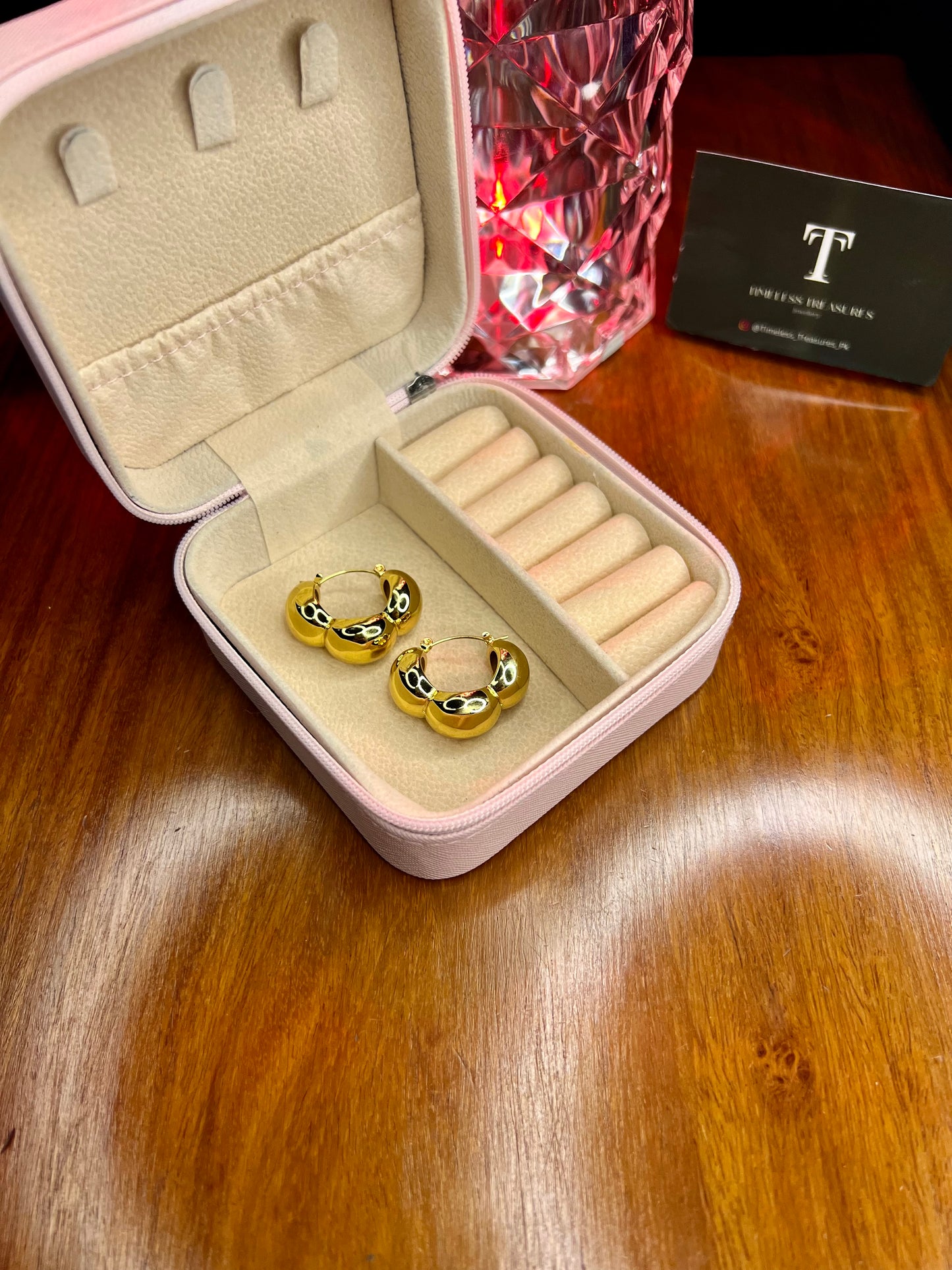 Premium Quality Stainless Steel 18k Hemis Earrings