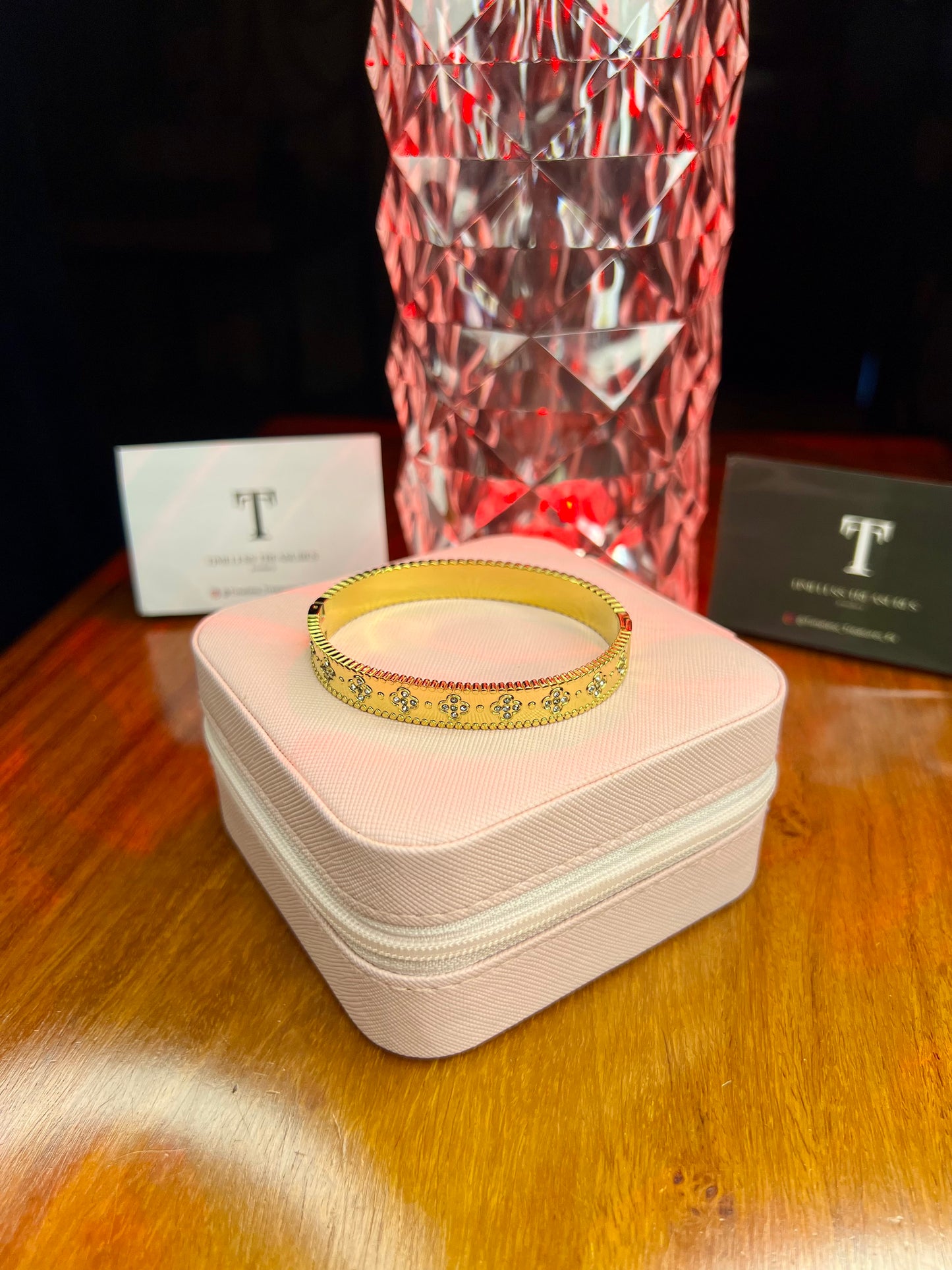 Premium Quality Stainless Steel 18k Golden Bloom Bangle