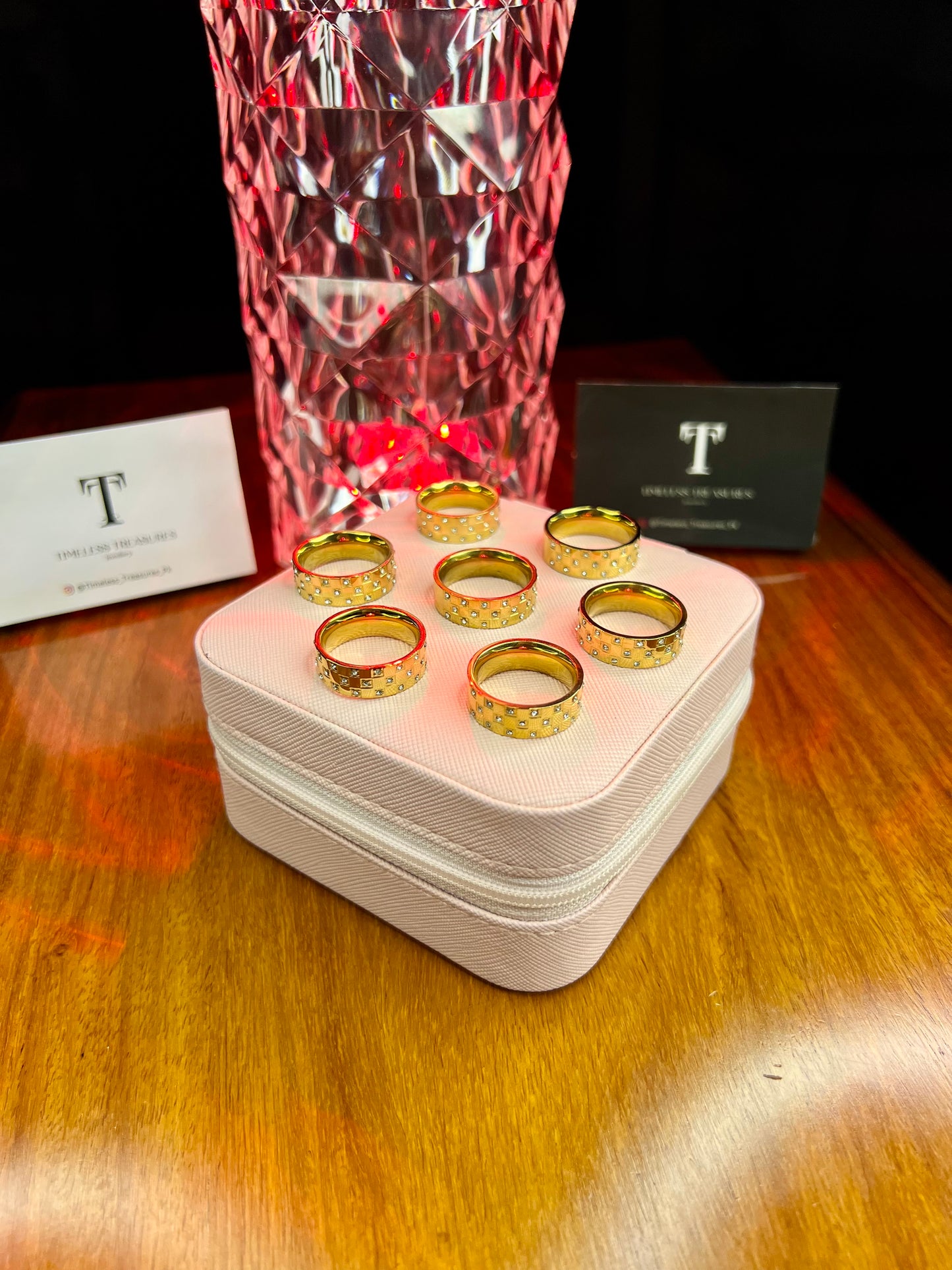 Premium Quality Stainless Steel 18k Dazzle Mist Gold Ring