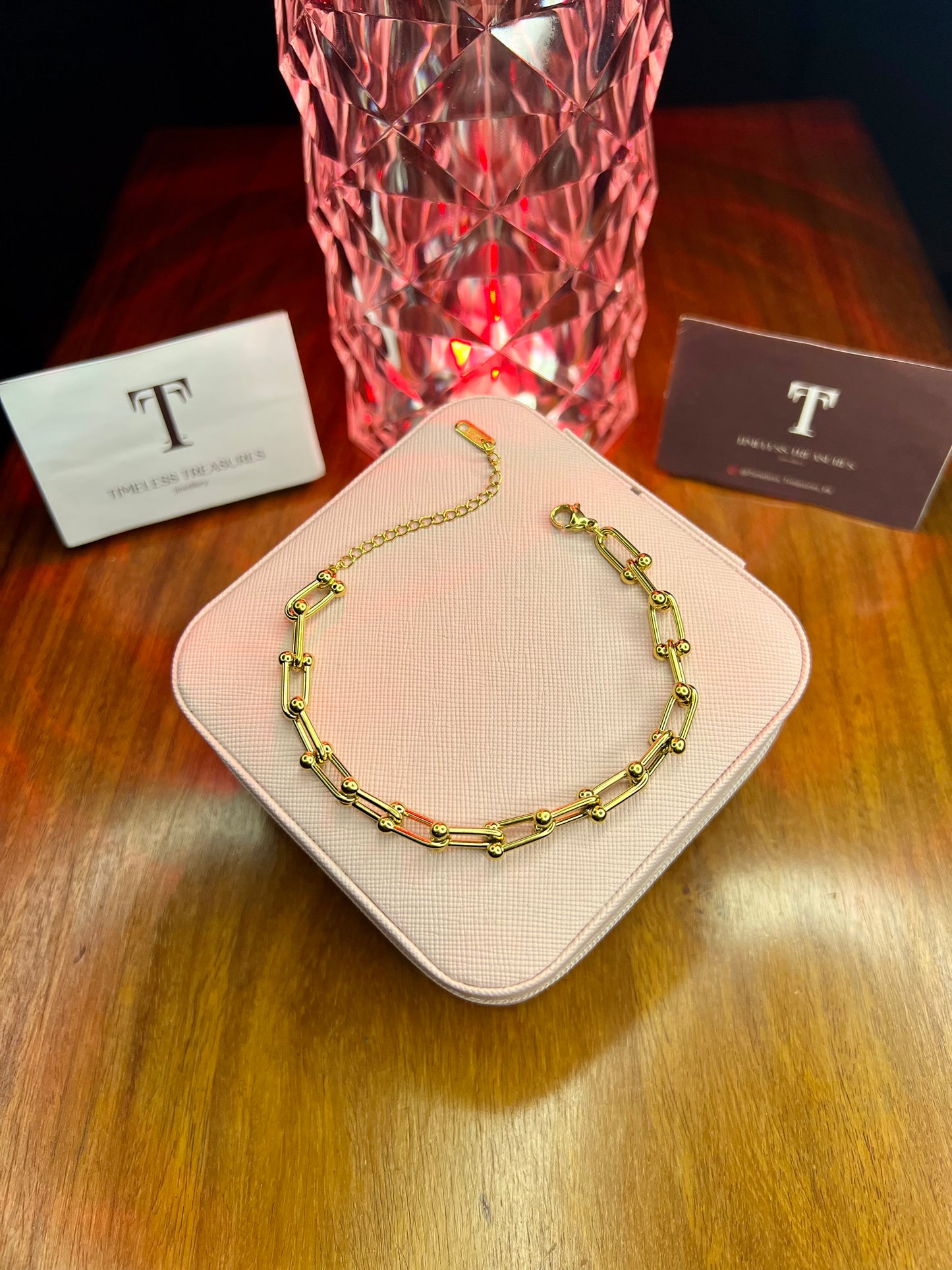 Premium Quality Stainless Steel 18k Chain Link Classic Bracelet