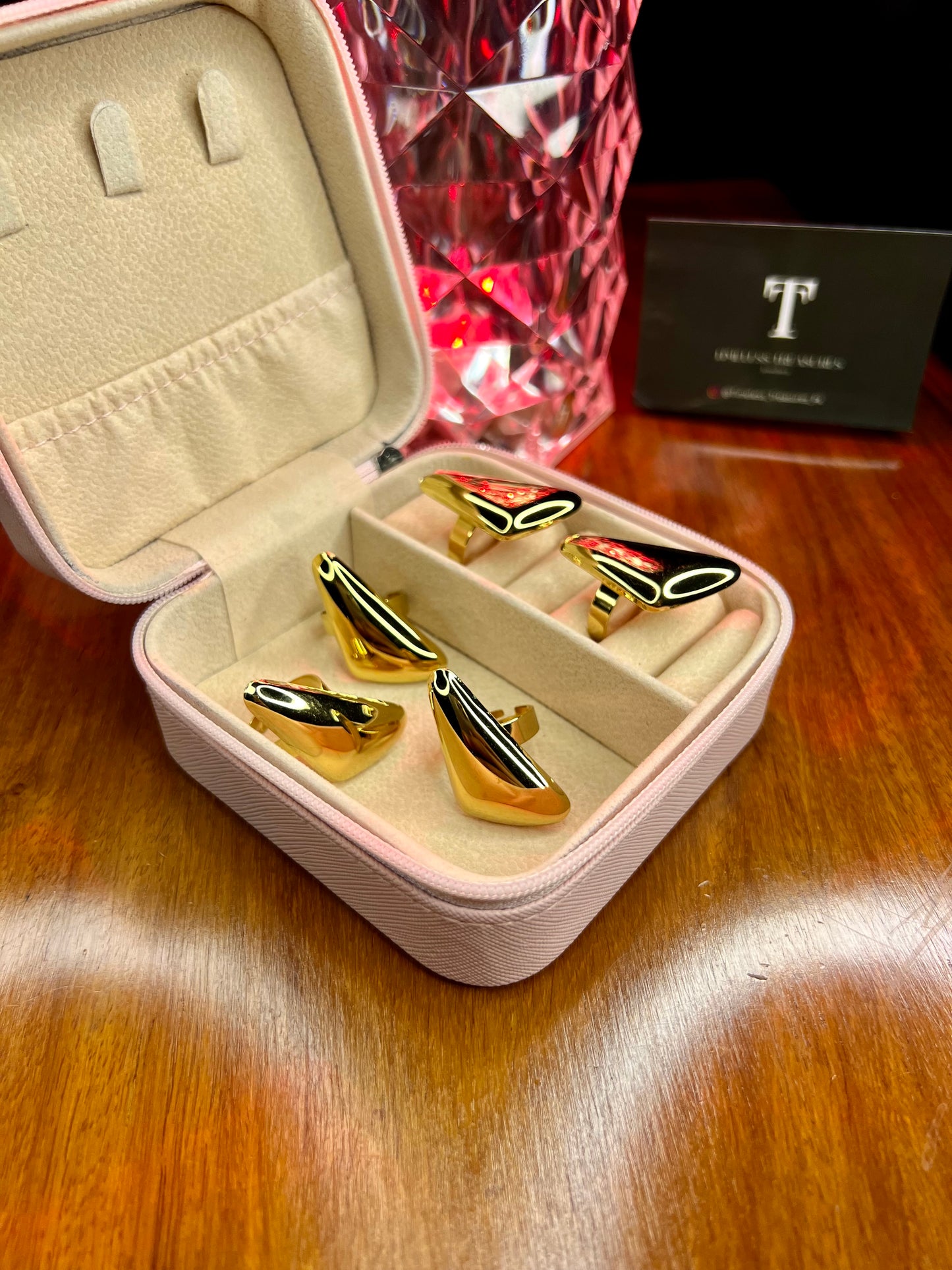 Premium Quality Stainless Steel 18k Plain Arora Ring