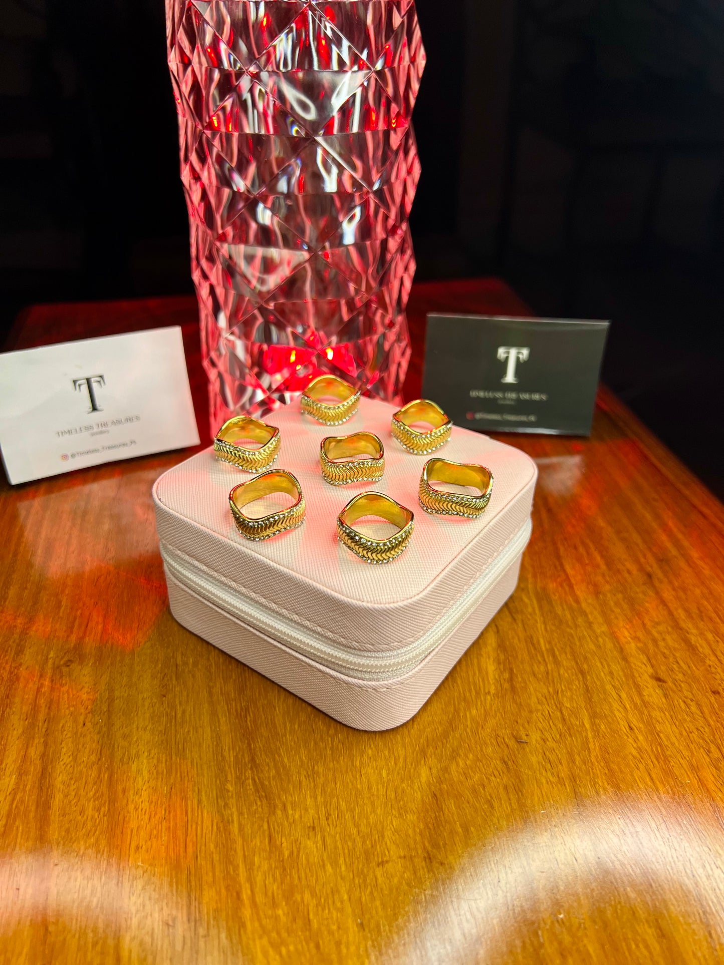 Premium Quality Stainless Steel 18k Golden Sparkle Band