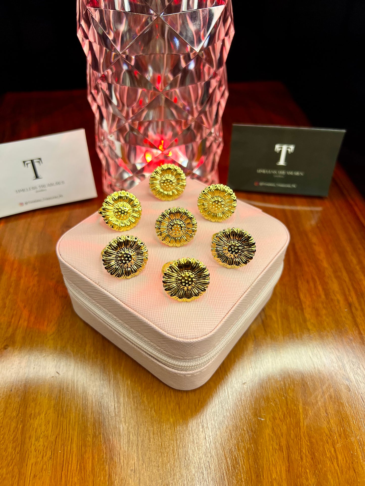 Premium Quality Stainless Steel 18k Sun Gold Ring