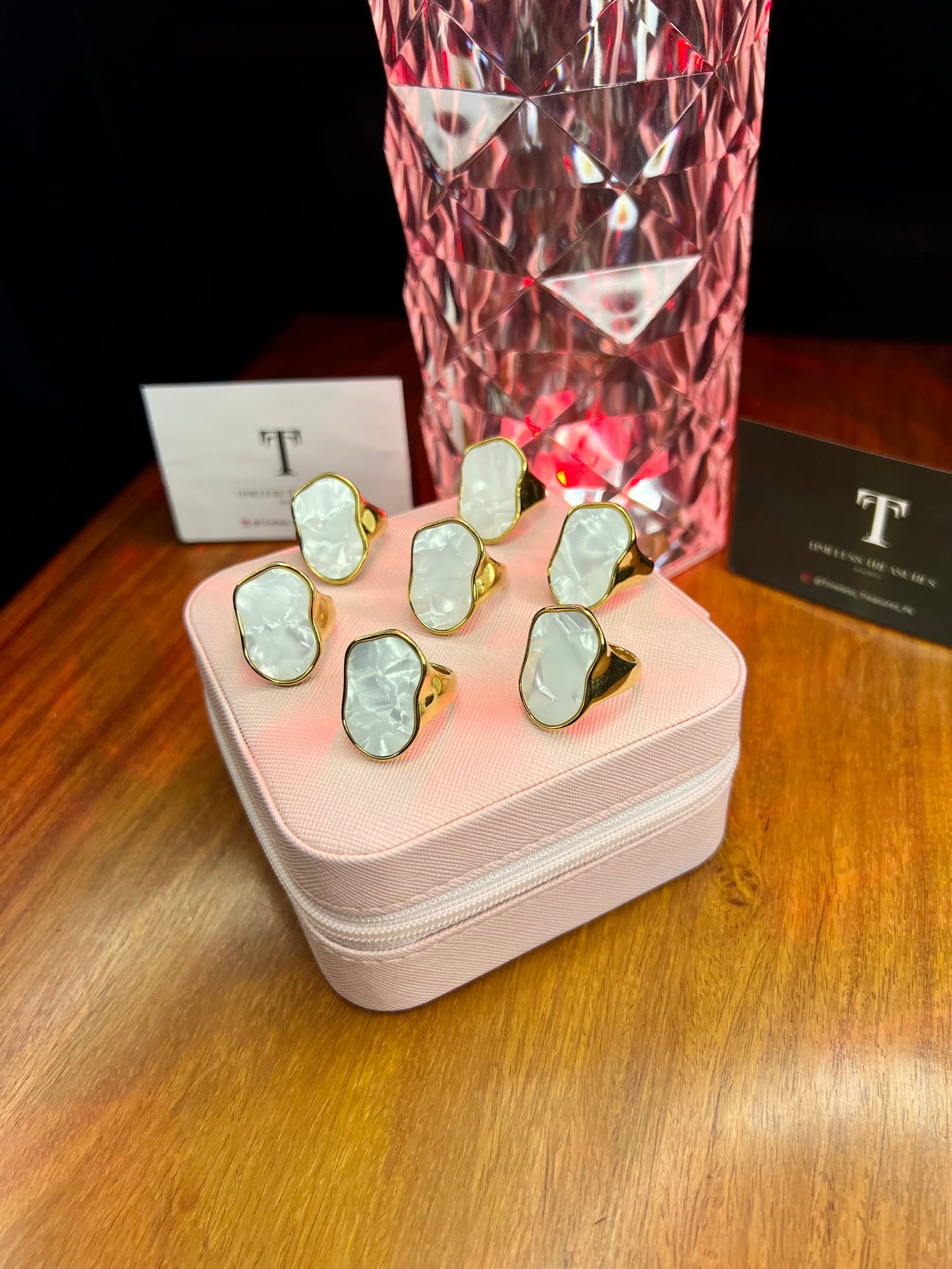 Premium Quality Stainless Steel 18k White Luxury Ring